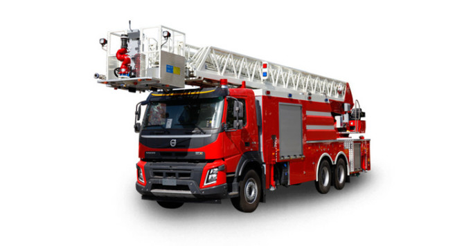 H Outrigger 32 Meters Aerial Ladder Fire Truck Platform 250kw 6x4 Drive