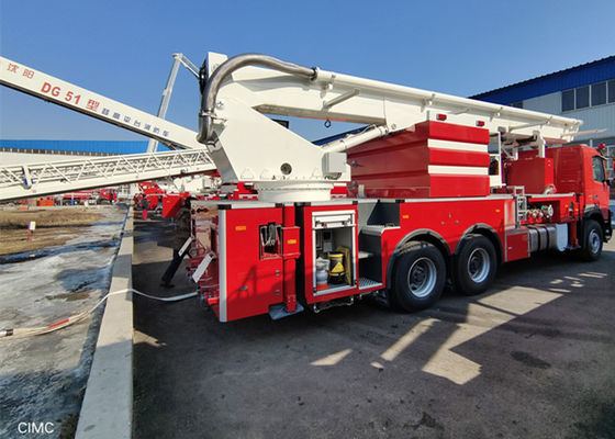 435Hp Aerial Ladder Platform Firefight Vehicle 6x4 Drive 4500mm Wheelbase